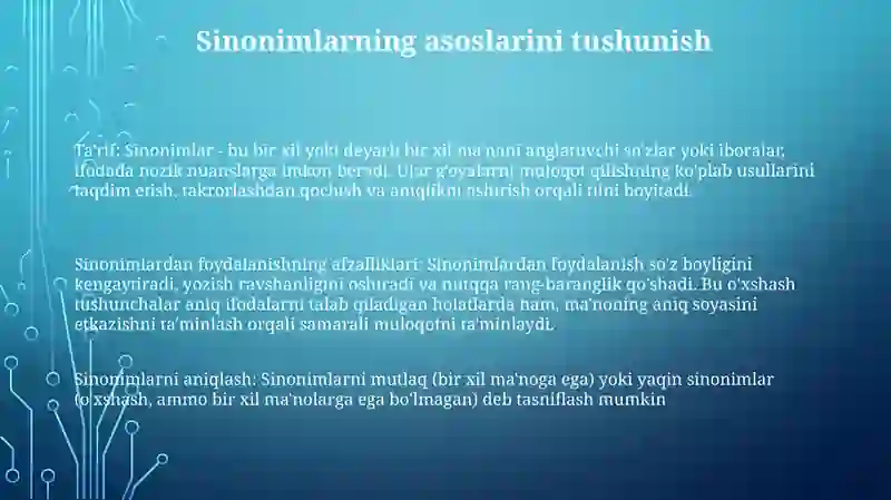 Sinonimlar 2