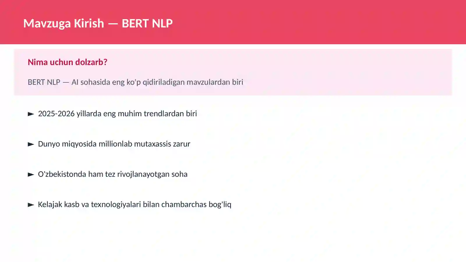 BERT NLP 2