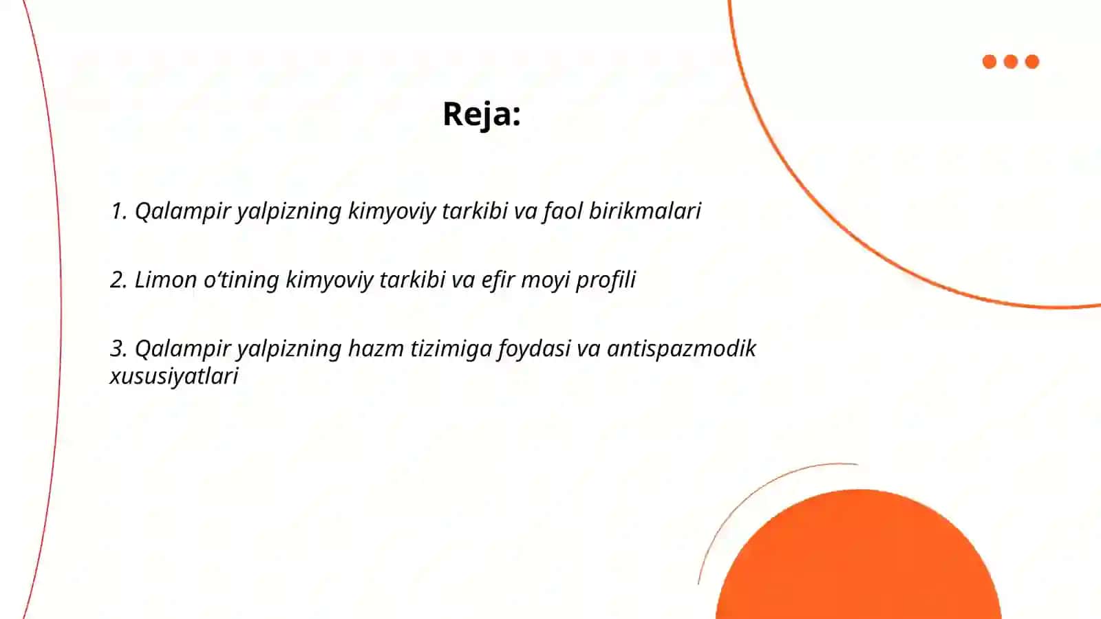 Qalampir yalpiz va limon ot osimligining dorivor hususiyatlari 2