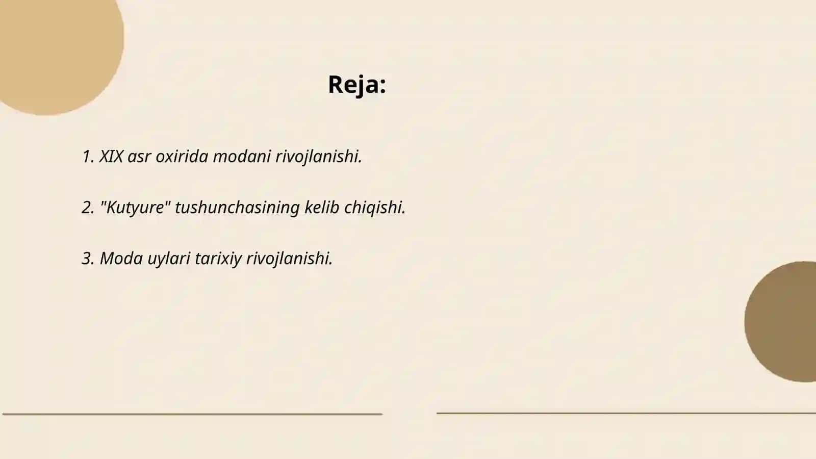XIX asr modasining rivojlanishi 2