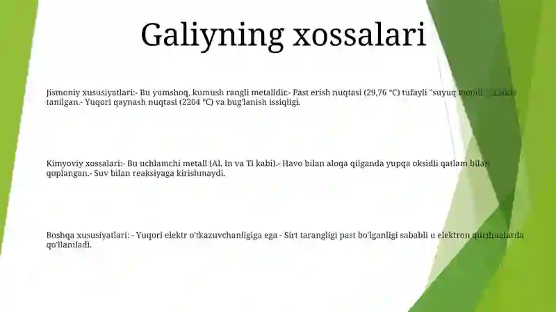 Galliy Guruhchasi Elementlari 2