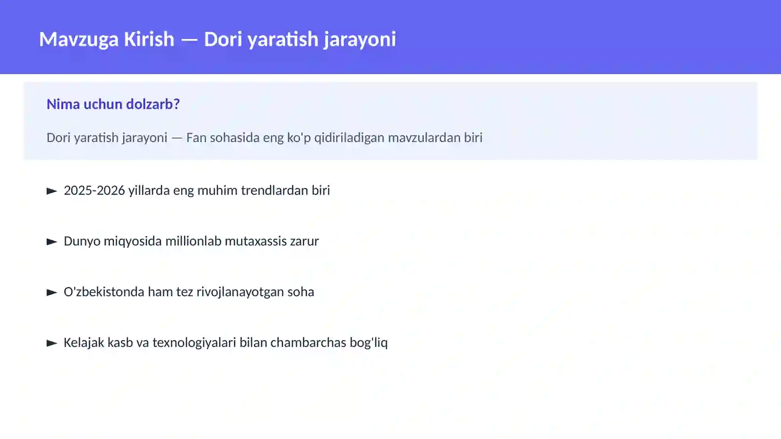 Dori yaratish jarayoni 2