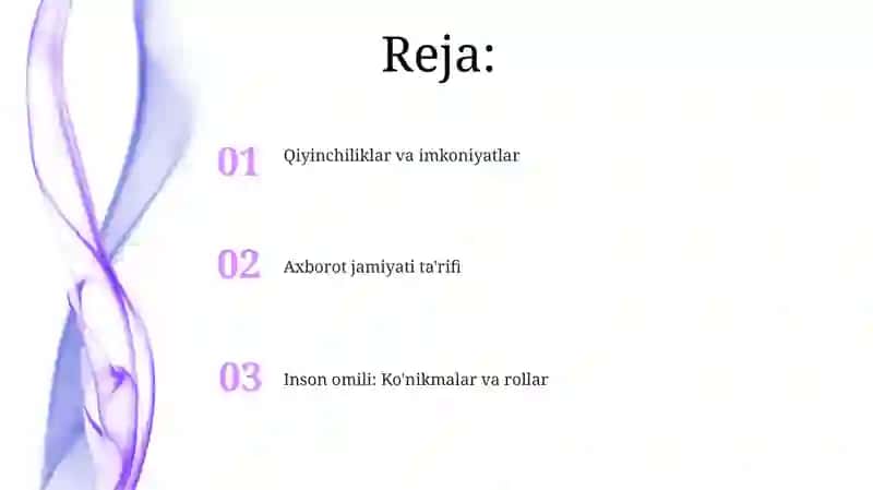 Axborotlashgan jamiyatning oʻziga xos jihatlari 2