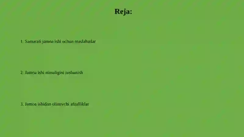 Jamoada ishlash va uning afzalliklari 2
