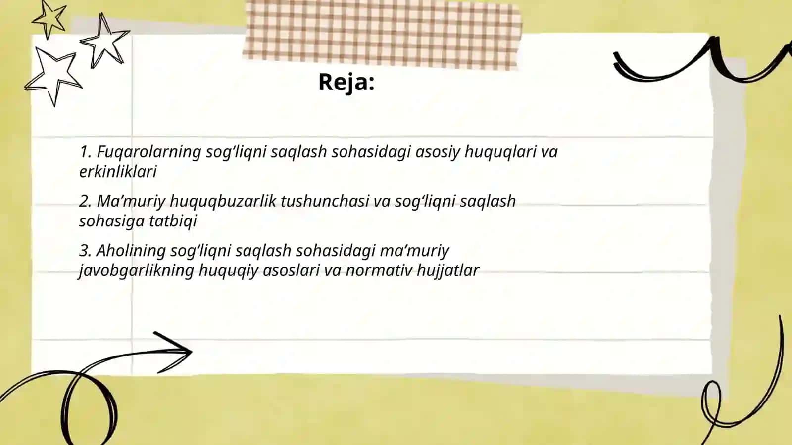 Fuqarolarning sogʻliqni saqlash sohasidagi asosiy huquqlari va erkinliklari 2