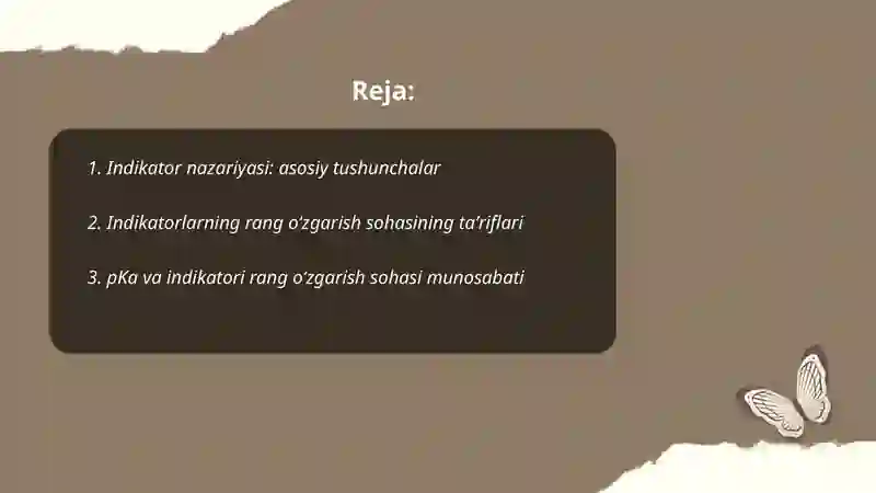 Indikatorlar nazaryasi 2