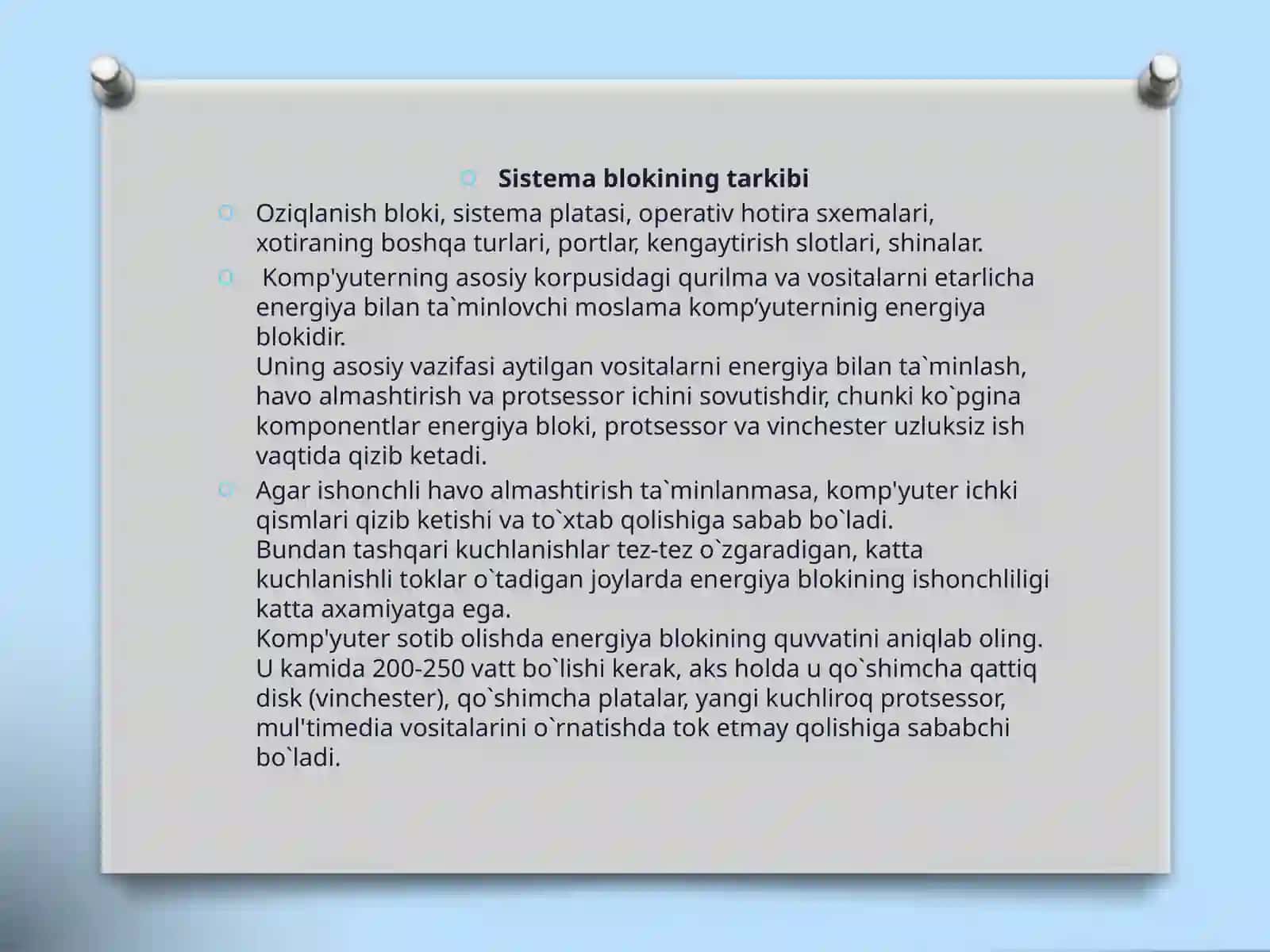 SISTEMA BLOKI TARKIBI 2