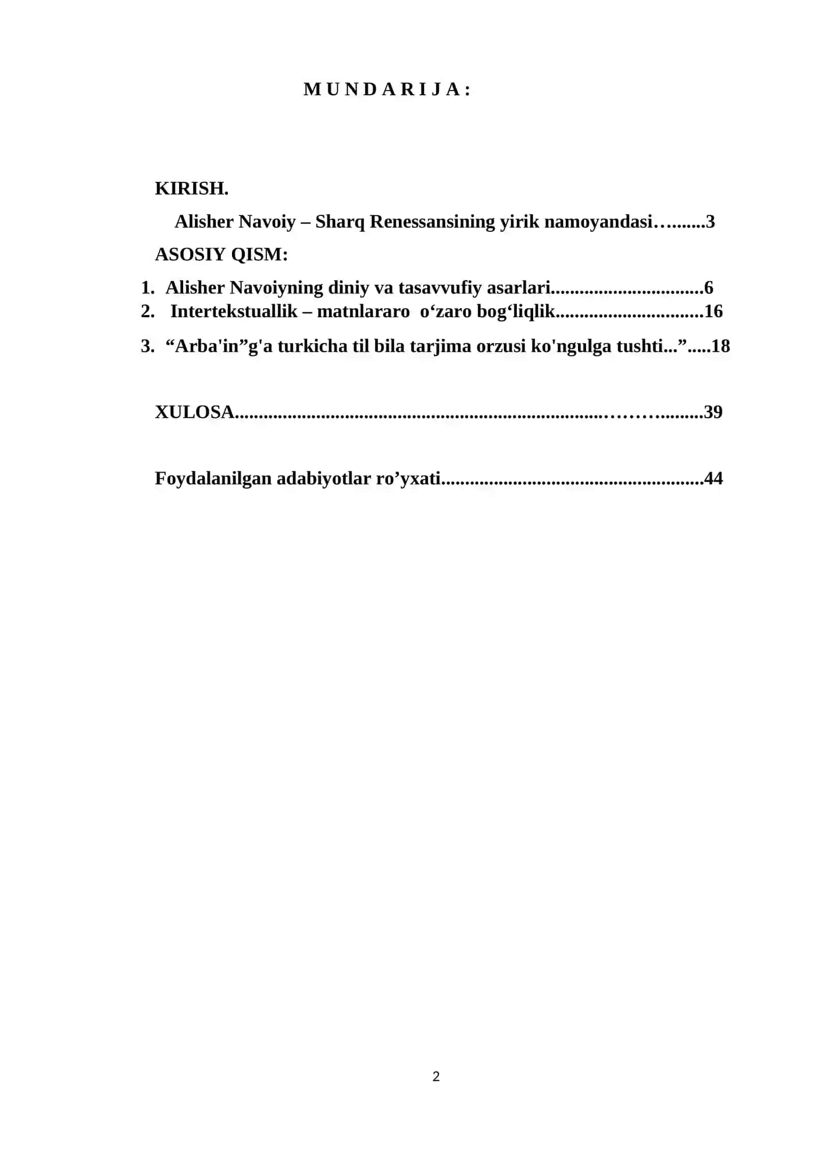 INTERTEKSTUALLIK (NAVOIY IJODI VA HADIS) ALOQA 2