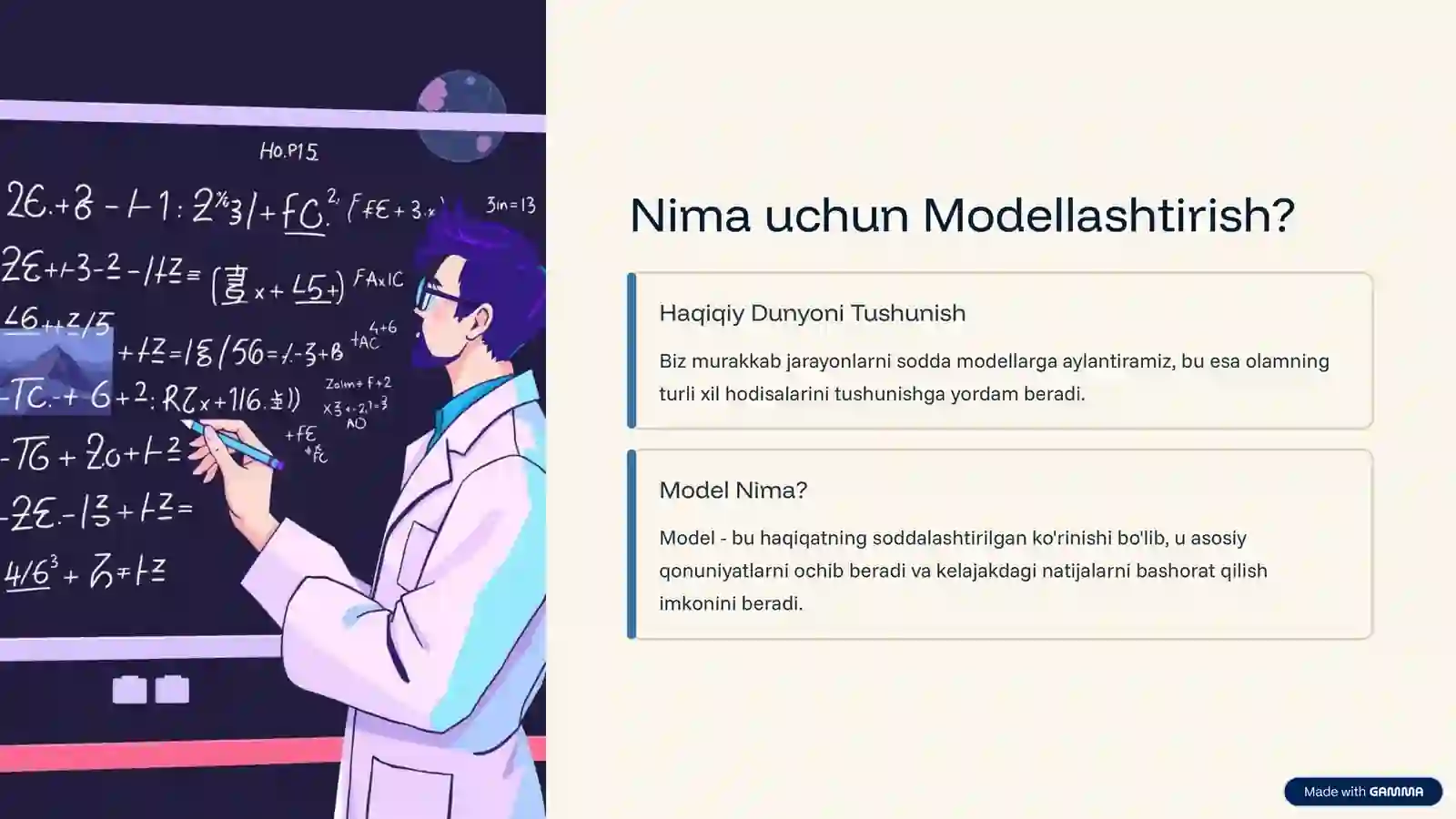 Modellashtirish va Statistik Tahlil Metodlari 2
