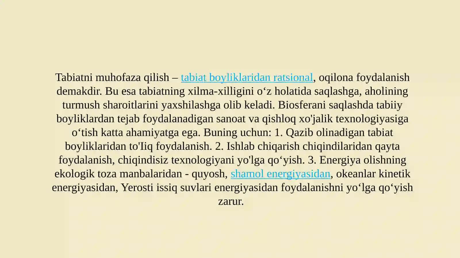 Biosfera nimuho faza qilish 2