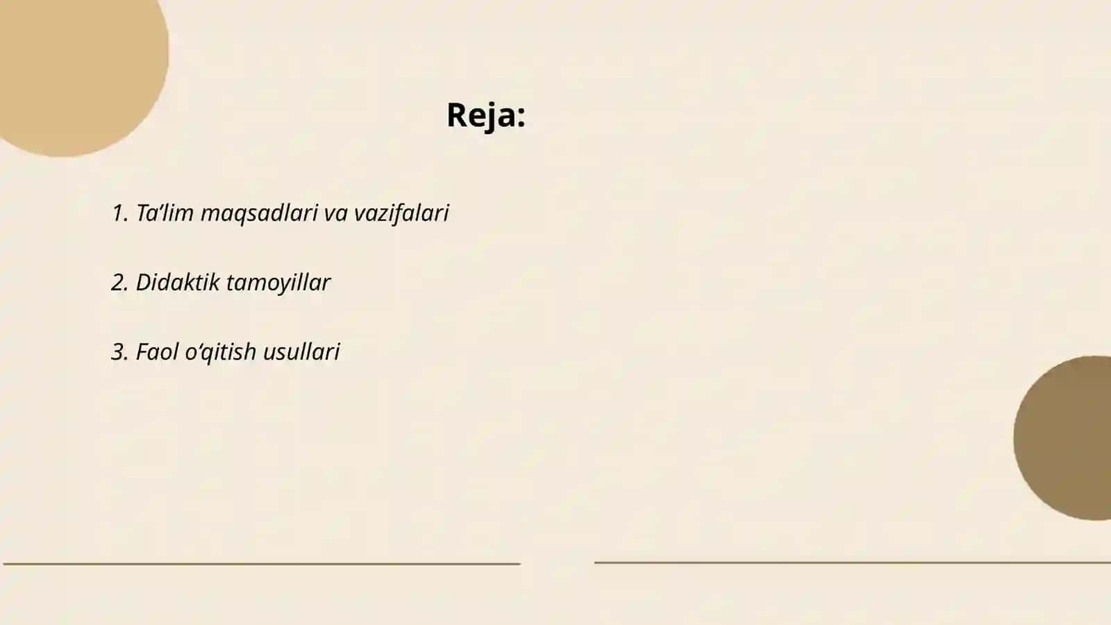 Talimning umumiy usullari 2