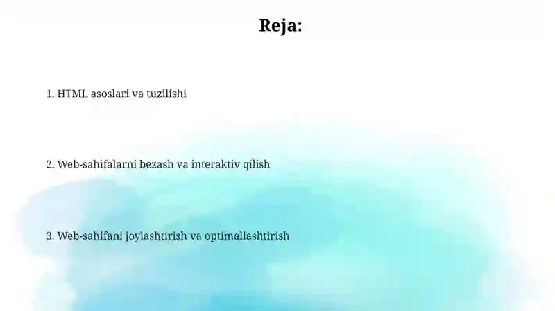 HTML fayllari yaratish 2