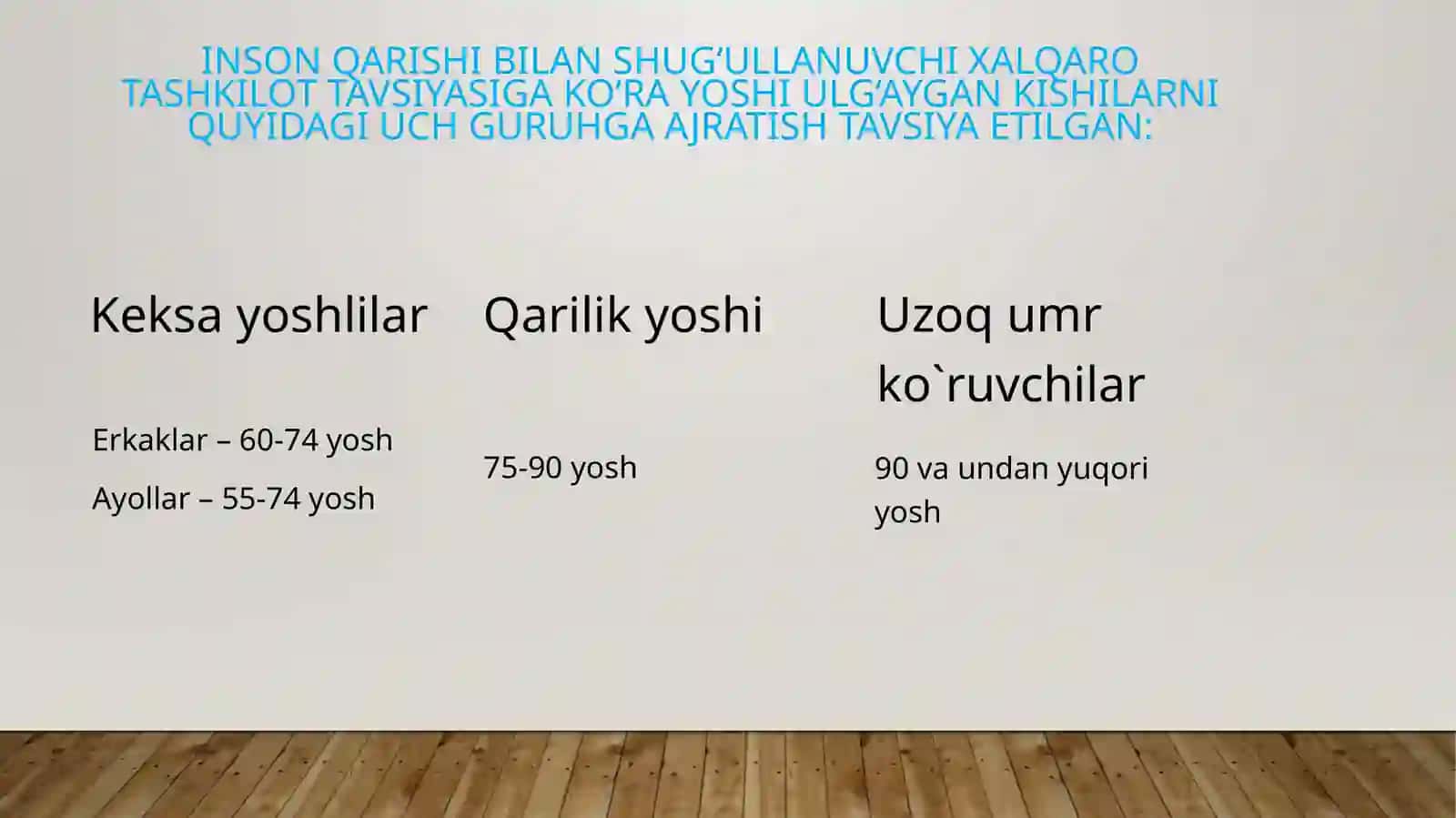 Organizmdagi keksayish davriga xoso`zgarishlar 2