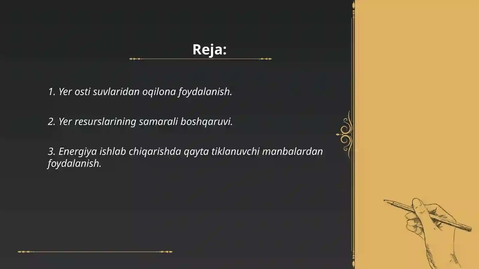 Yer osti suvlaridan oqilona foydalanish 2