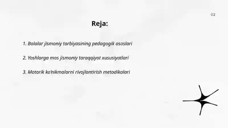 Bolalar jismoniy tarbiya faning umumiy masalalari 2