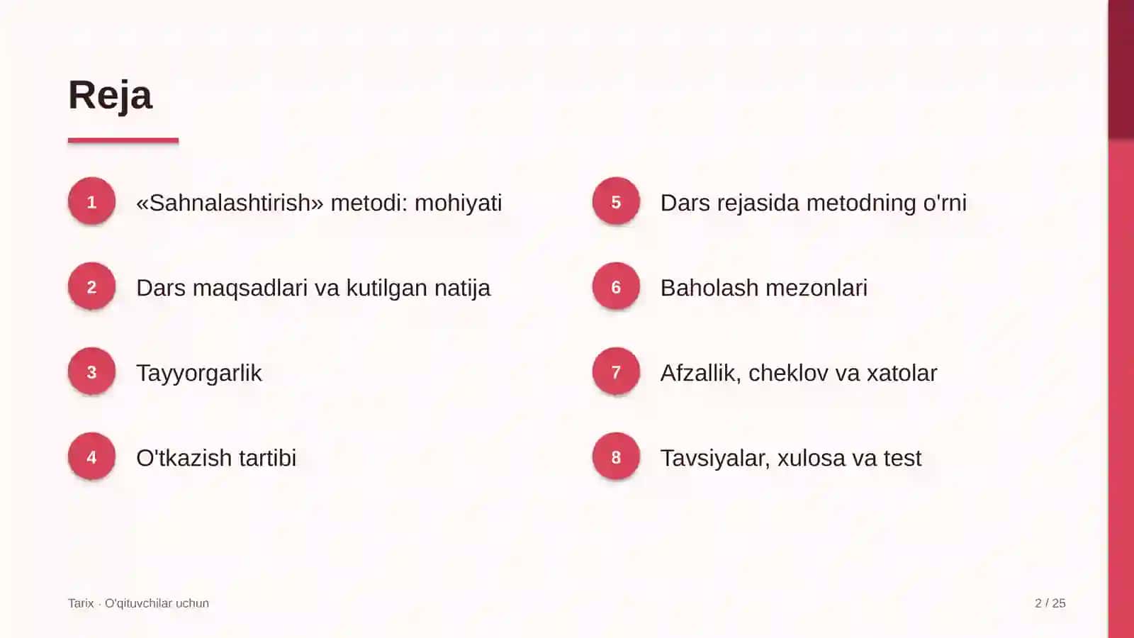 tarix darslarida sahnalashtirish metodidan foydalanish 7545 2