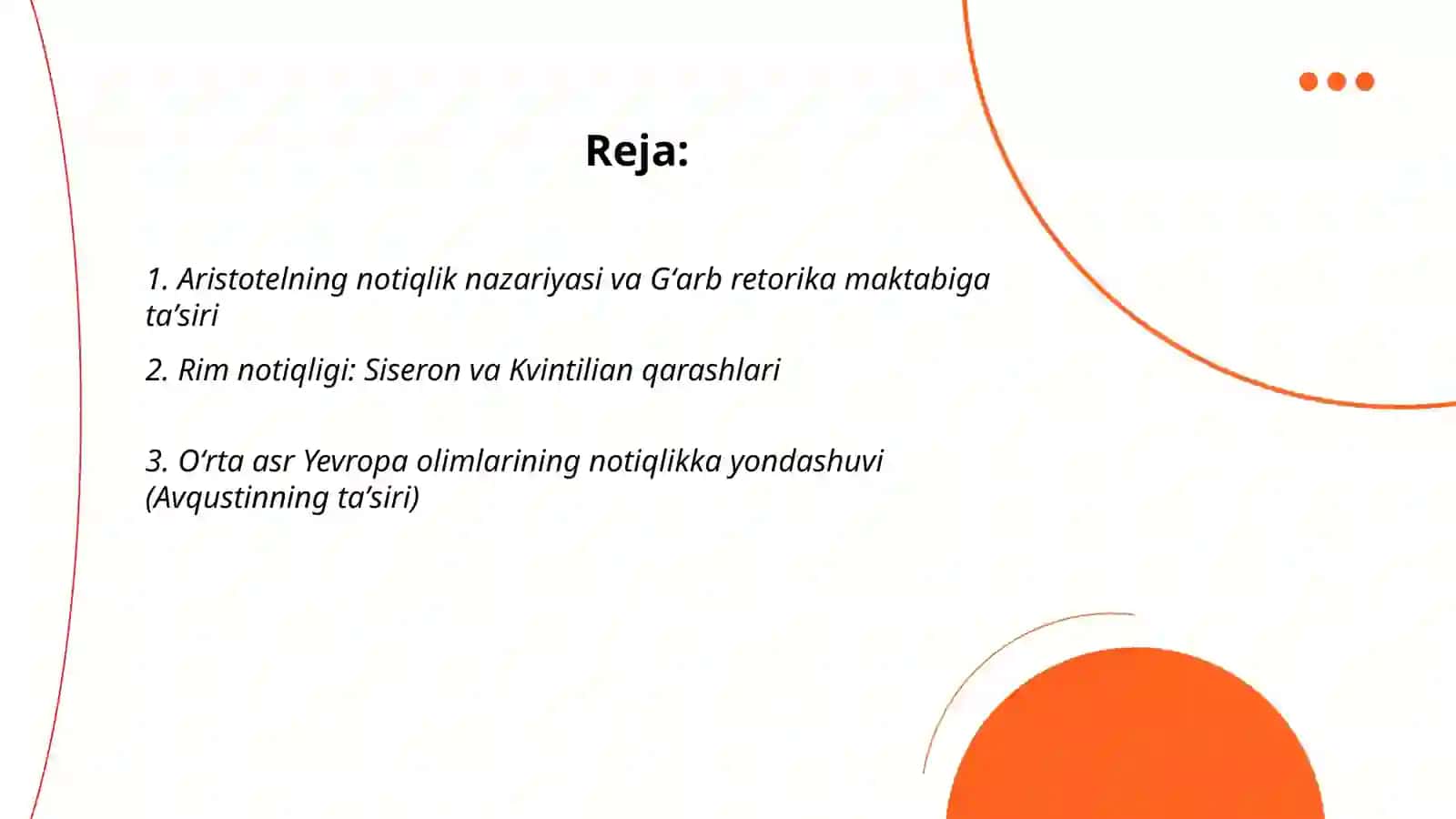 Aristotelning notiqlik nazariyasi va Gʻarb retorika maktabiga taʼsiri 2