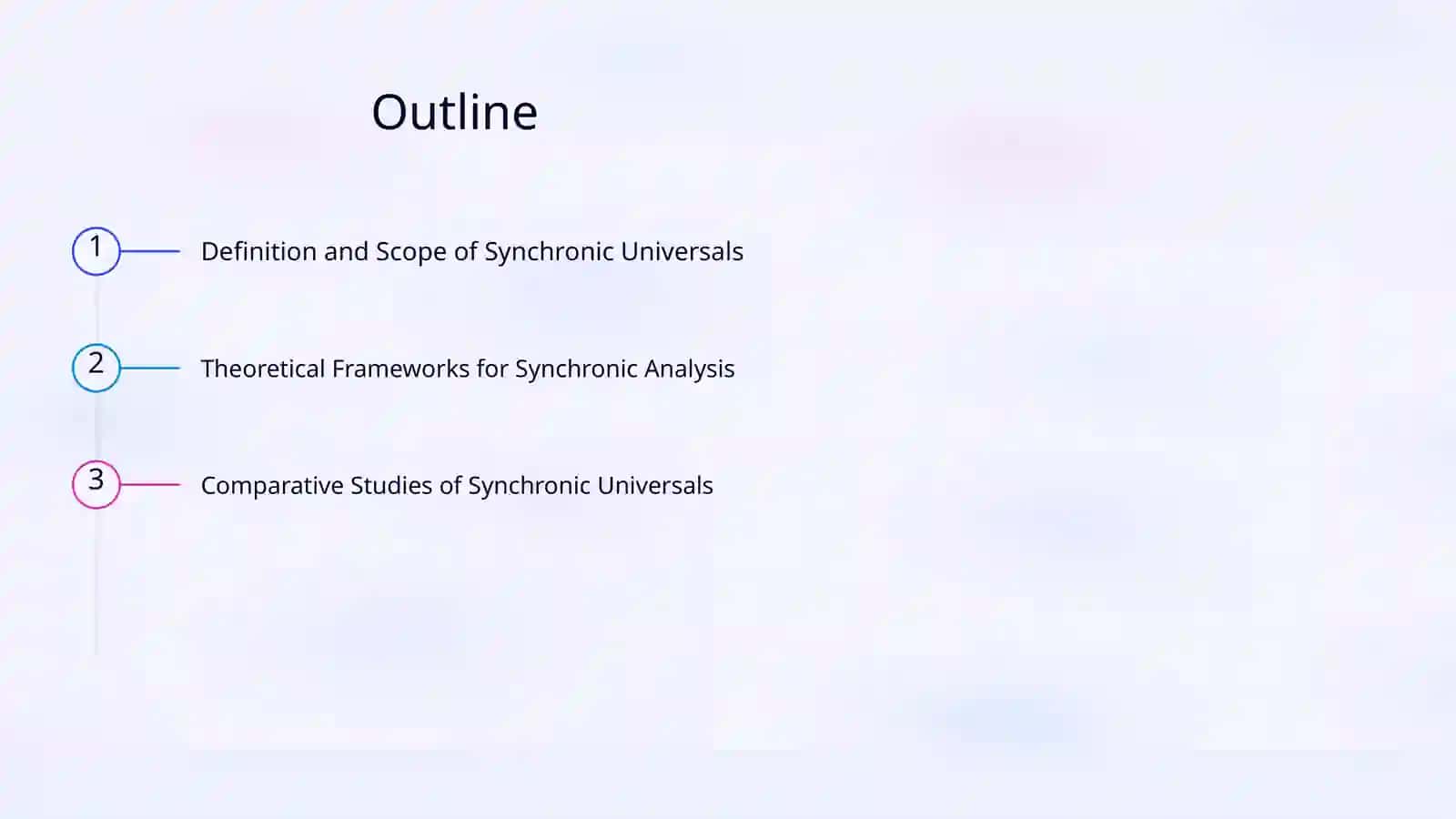 Synchronic Universals 2