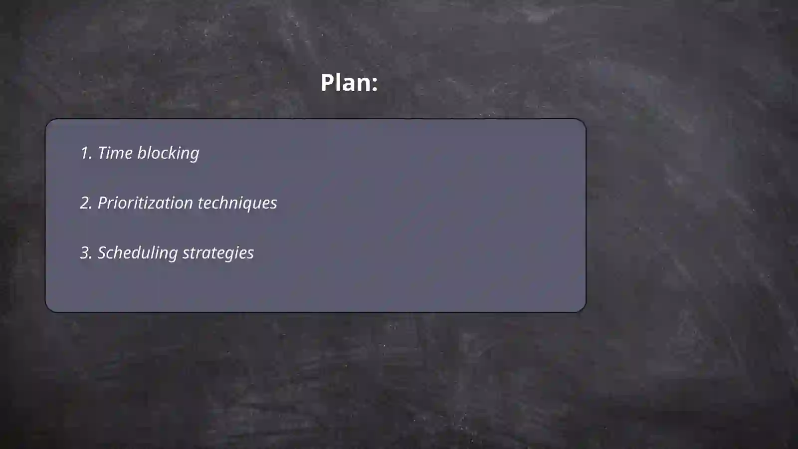Time Organization 2