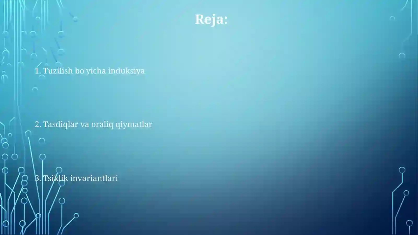 Algoritmnitoʻgʻriliginitekshirishgamisollar 2