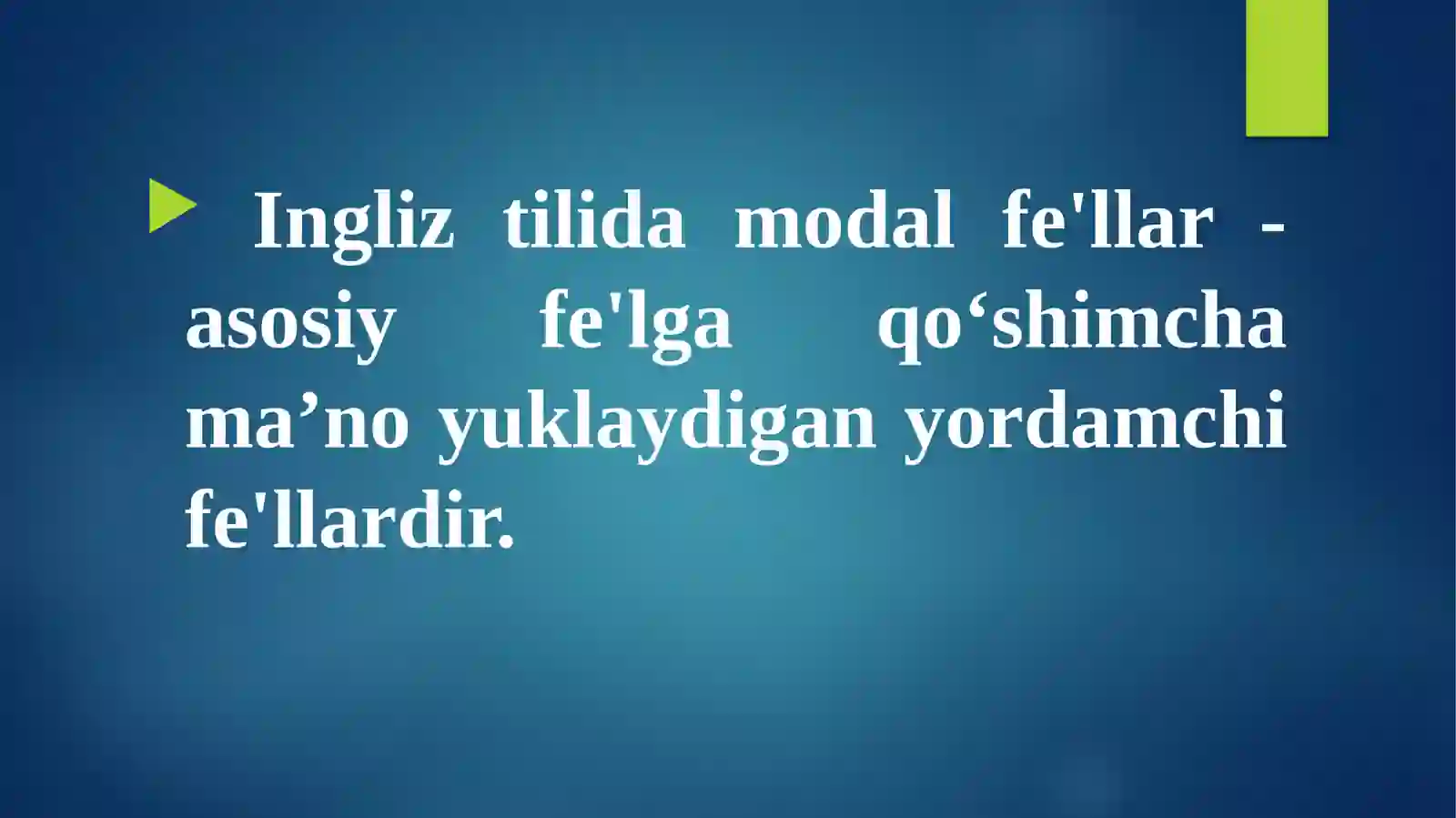 Modal fe'llar 2