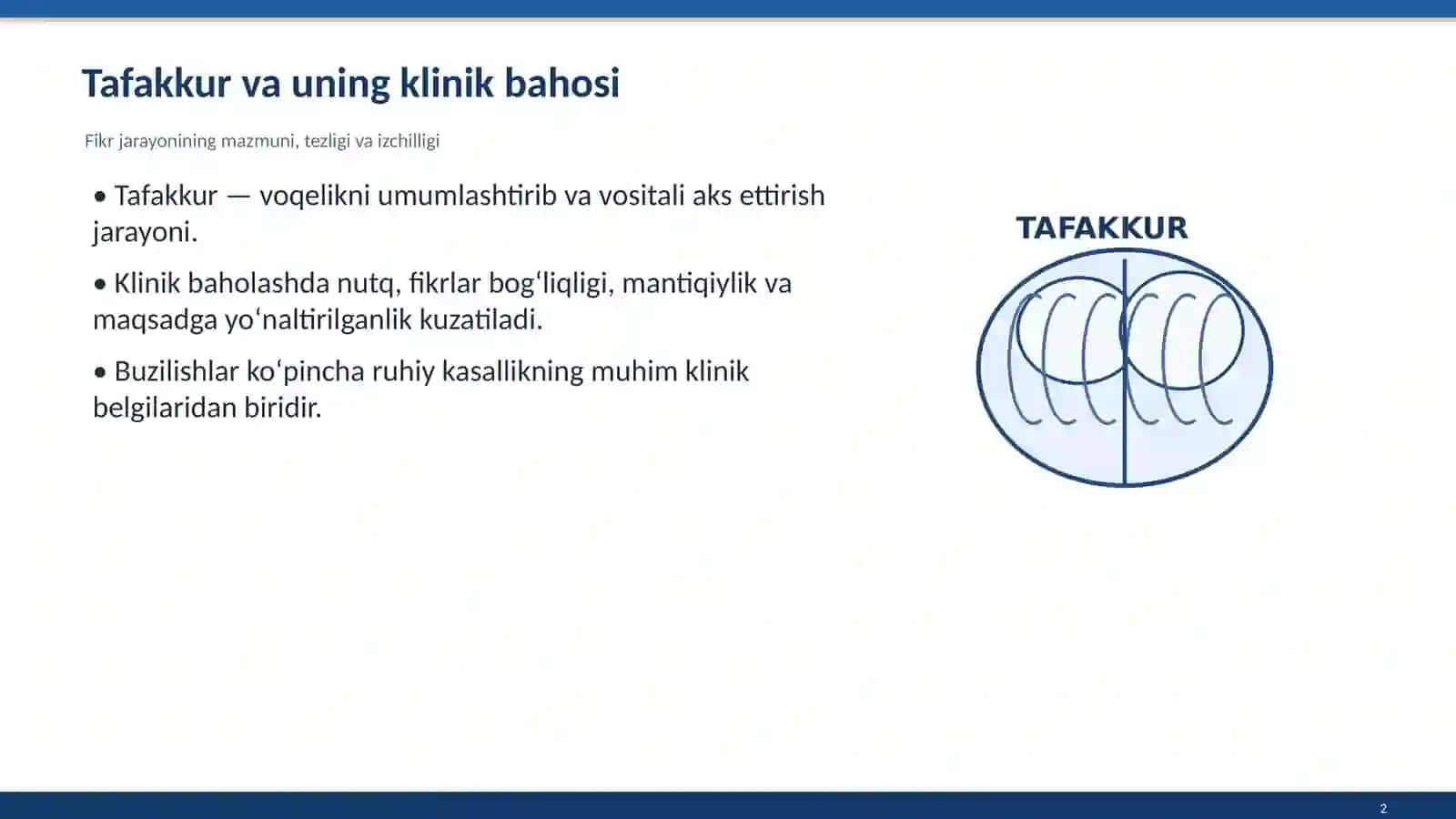 FIKR JARAYONINING PSIXOPATOLOGIK O‘ZGARISHLARI 2