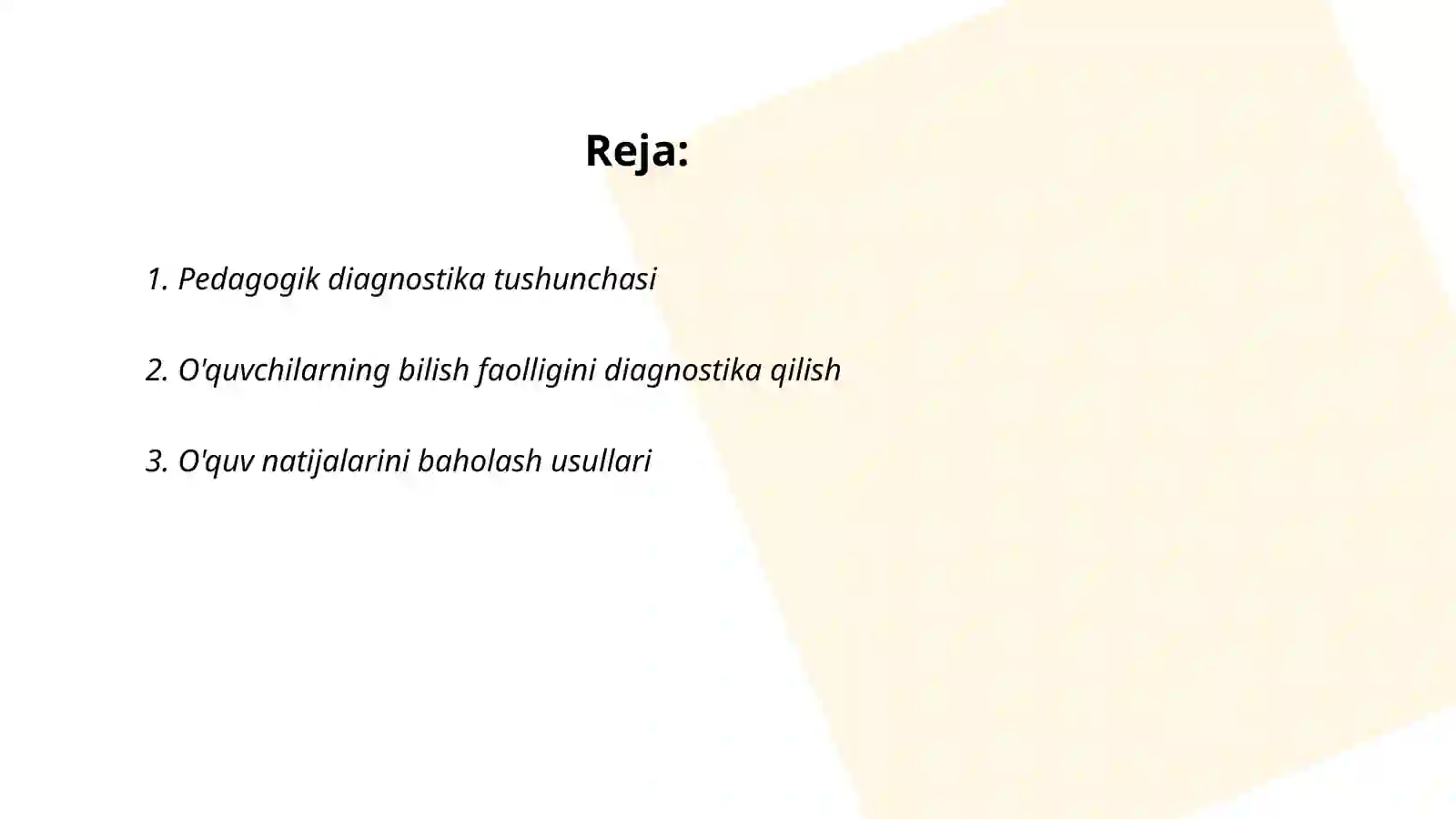 Pedagogik diagnostika 2