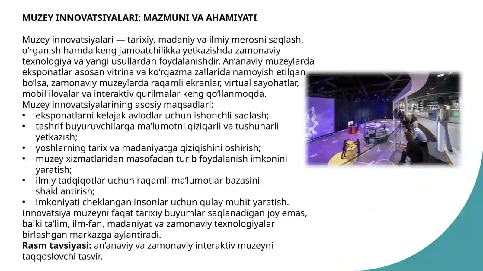 MUZEY INNOVATSIYALARI: MAZMUNI VA AHAMIYATI 2