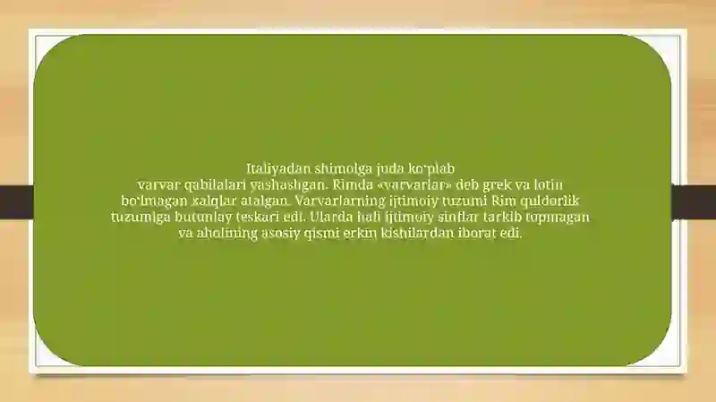 Varvar  qirolligining tashkil topishi 2