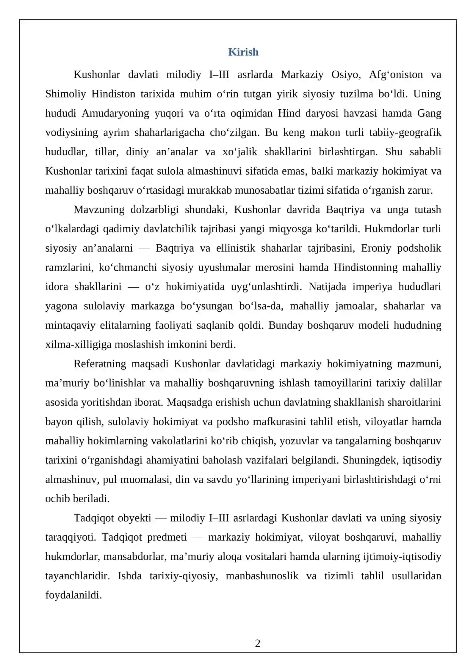 Kushonlar Davlati: Markazlashgan Davlat Boshqaruv va Ma’muriy Tizim 2