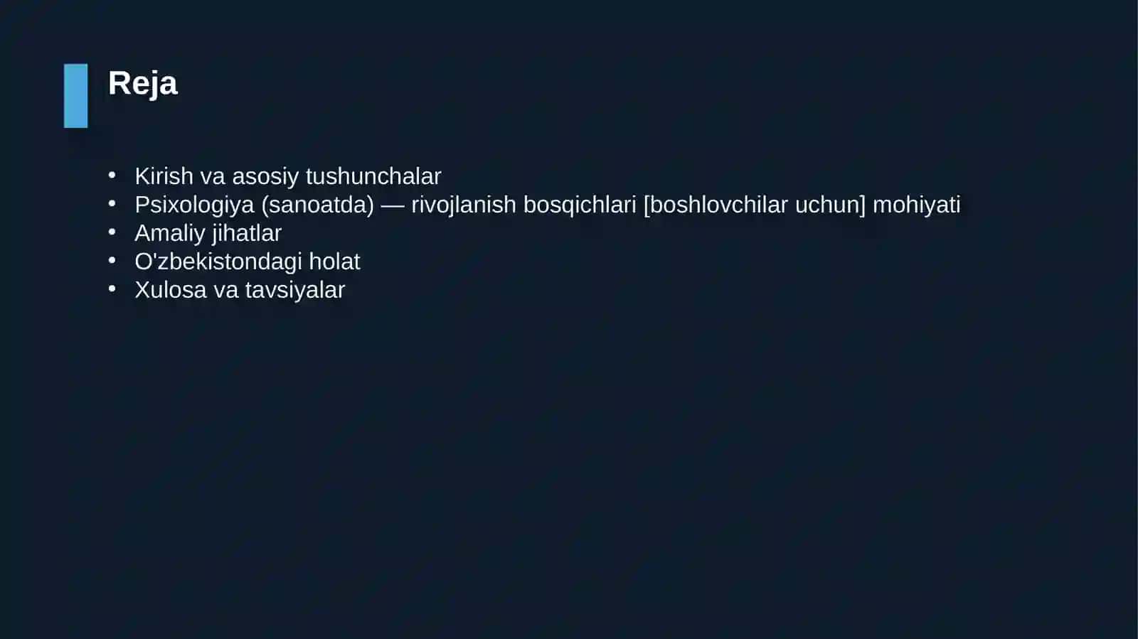 Psixologiya (sanoatda) — rivojlanish bosqichlari [boshlovchilar uchun] 2
