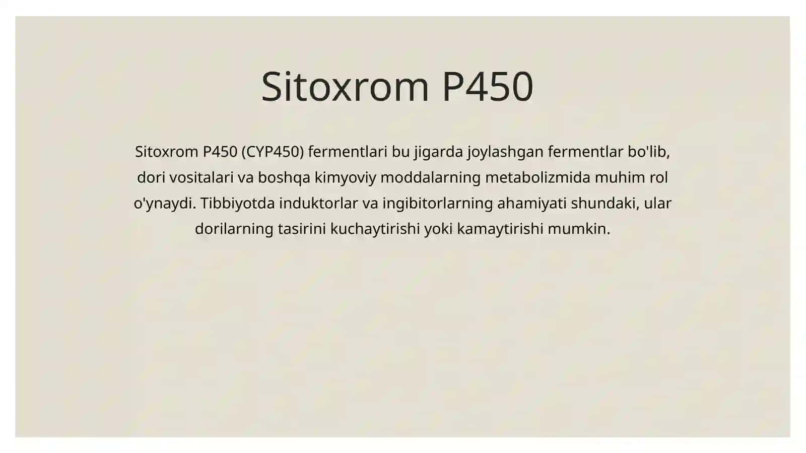 SitoxromP450 indutorlar va ingibitorlar 2