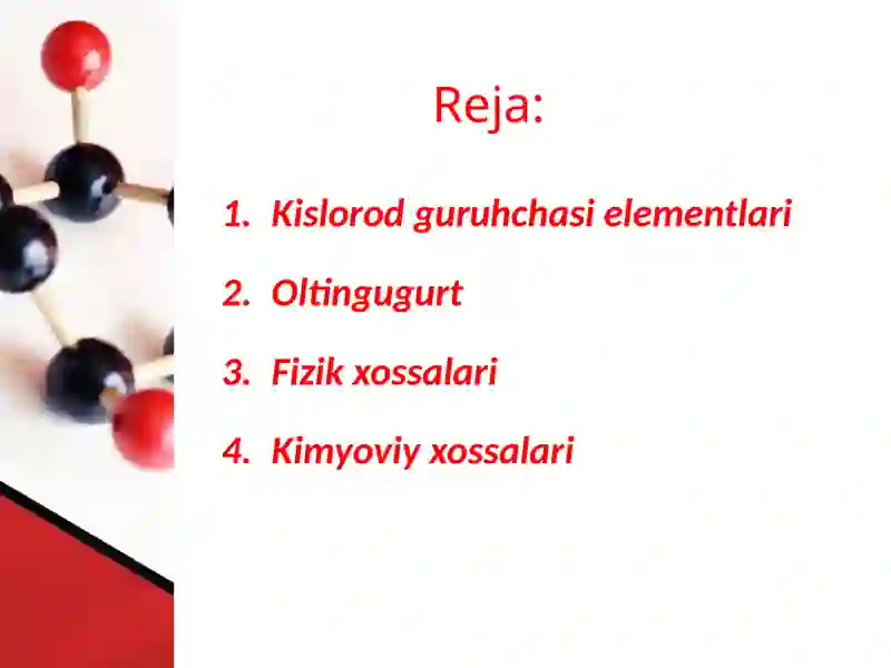 Kislorod guruhchasi elementlari 2