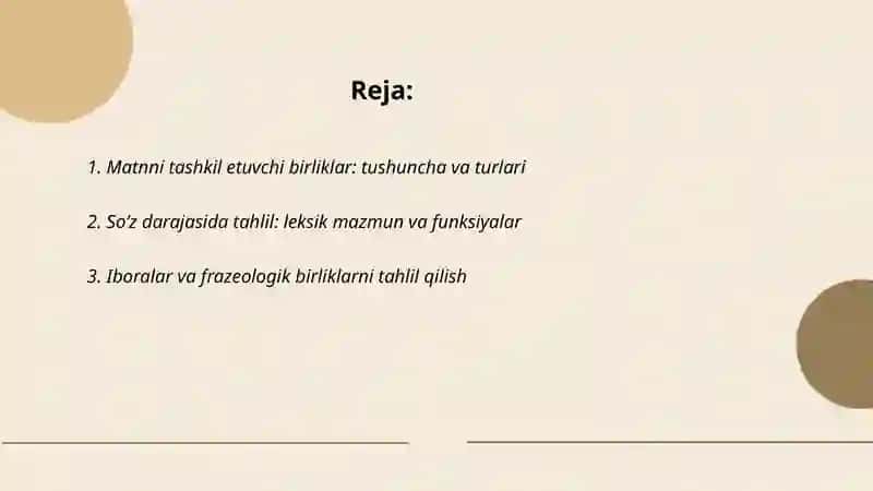 Matnni tashkil etuvchi birliklarni tahlil qilgan holda referat yozish 2