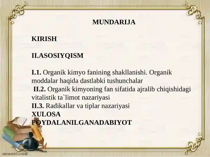 Organik kimyo 2