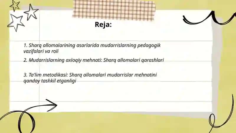 Mudarrislar mehnati to'g'risida ilgor pedagogik fikrlar 2