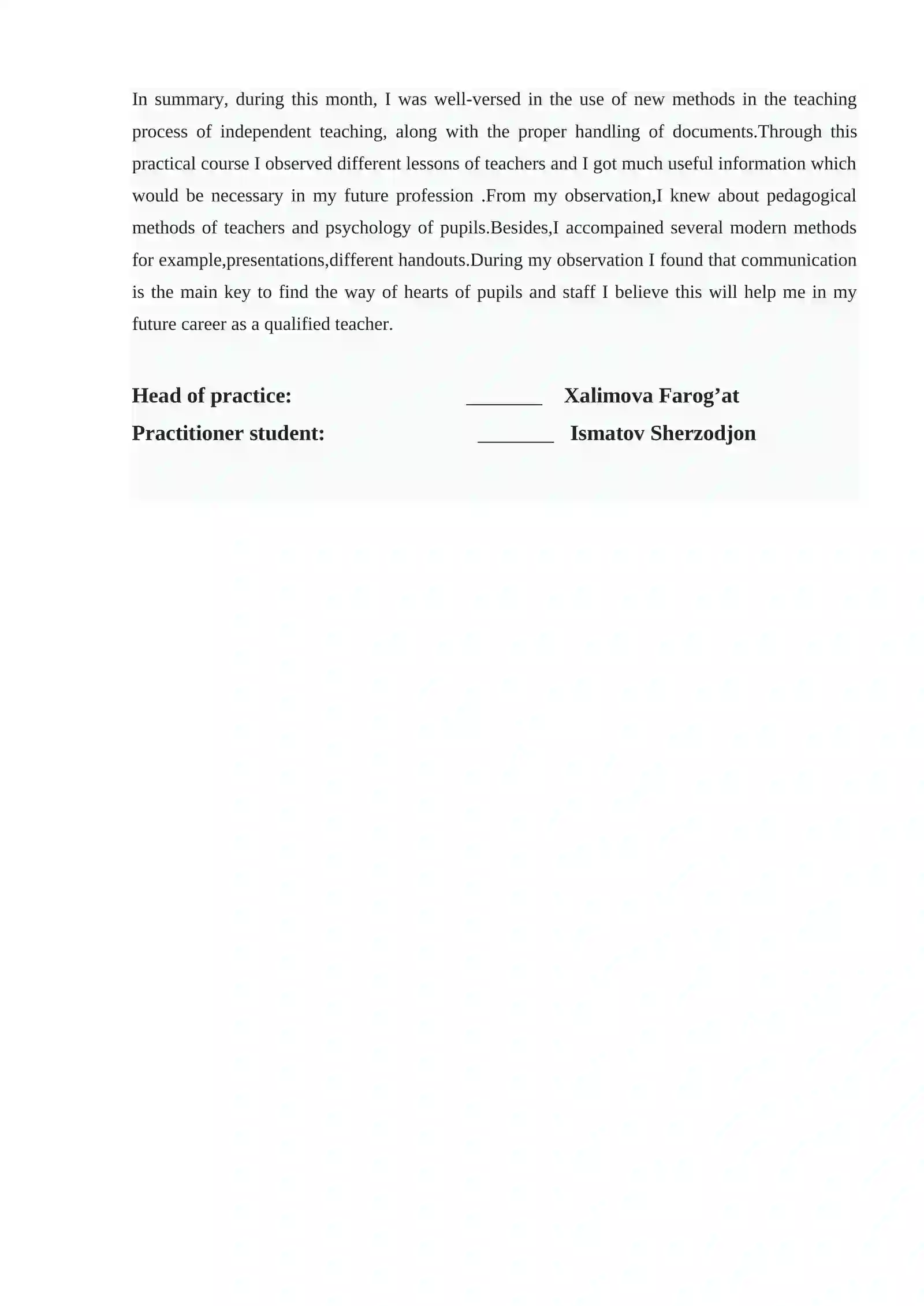 REFLECTIVE WRITING 2