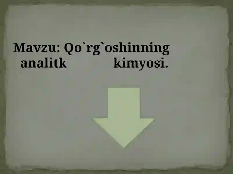 Analitikkimyofanidankursishi 2