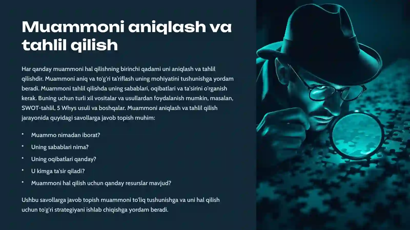 Muammo va to’siqlarni yengib o’tish yo’llari 2
