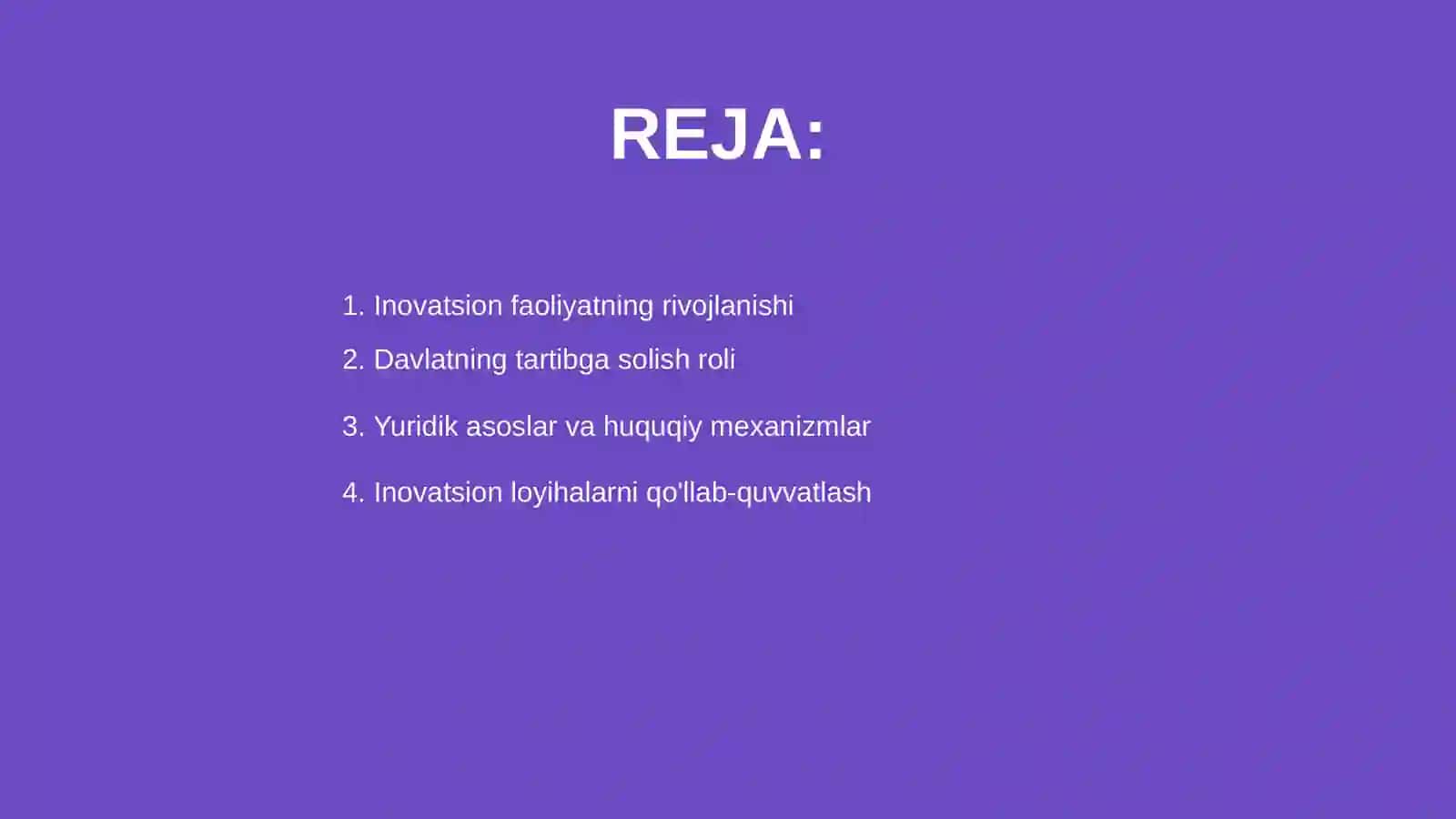 Inovatsion faoliyatni davlat tomonidan tartibga solish 2