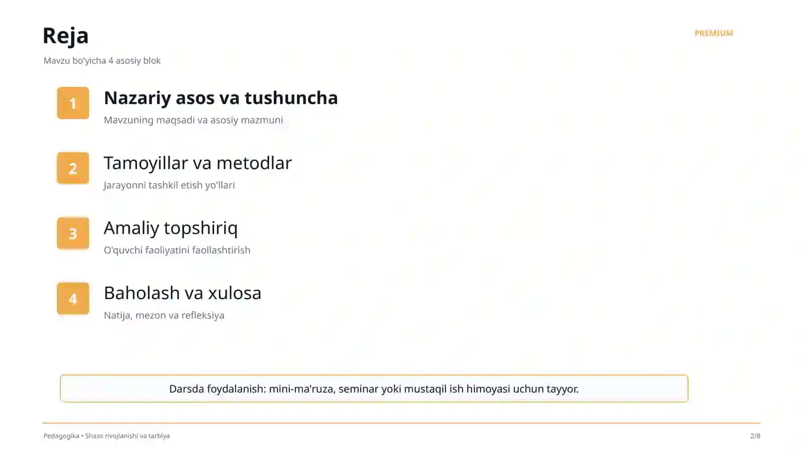 Shaxs rivojlanishi va tarbiya 2