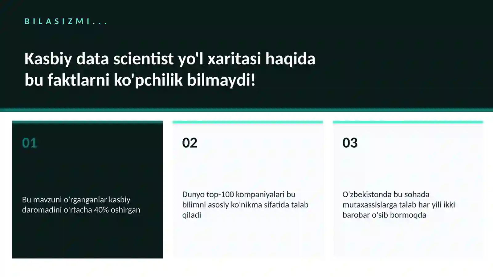 Kasbiy data scientist yo'l xaritasi 2