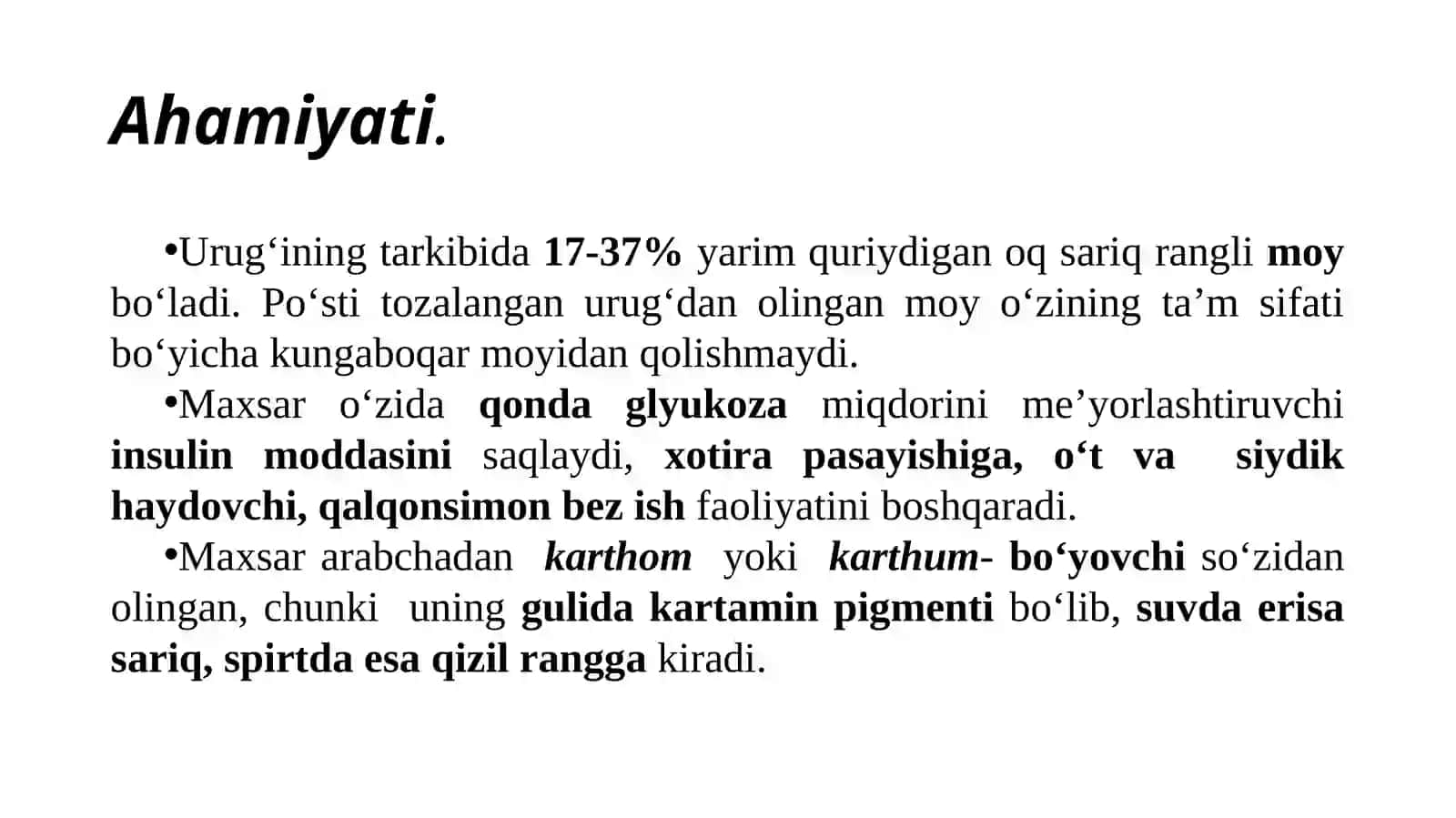 3-mavzu. Maxsarning ahamiyati, biologiyasi va yetishtirish texnologiyasi 2