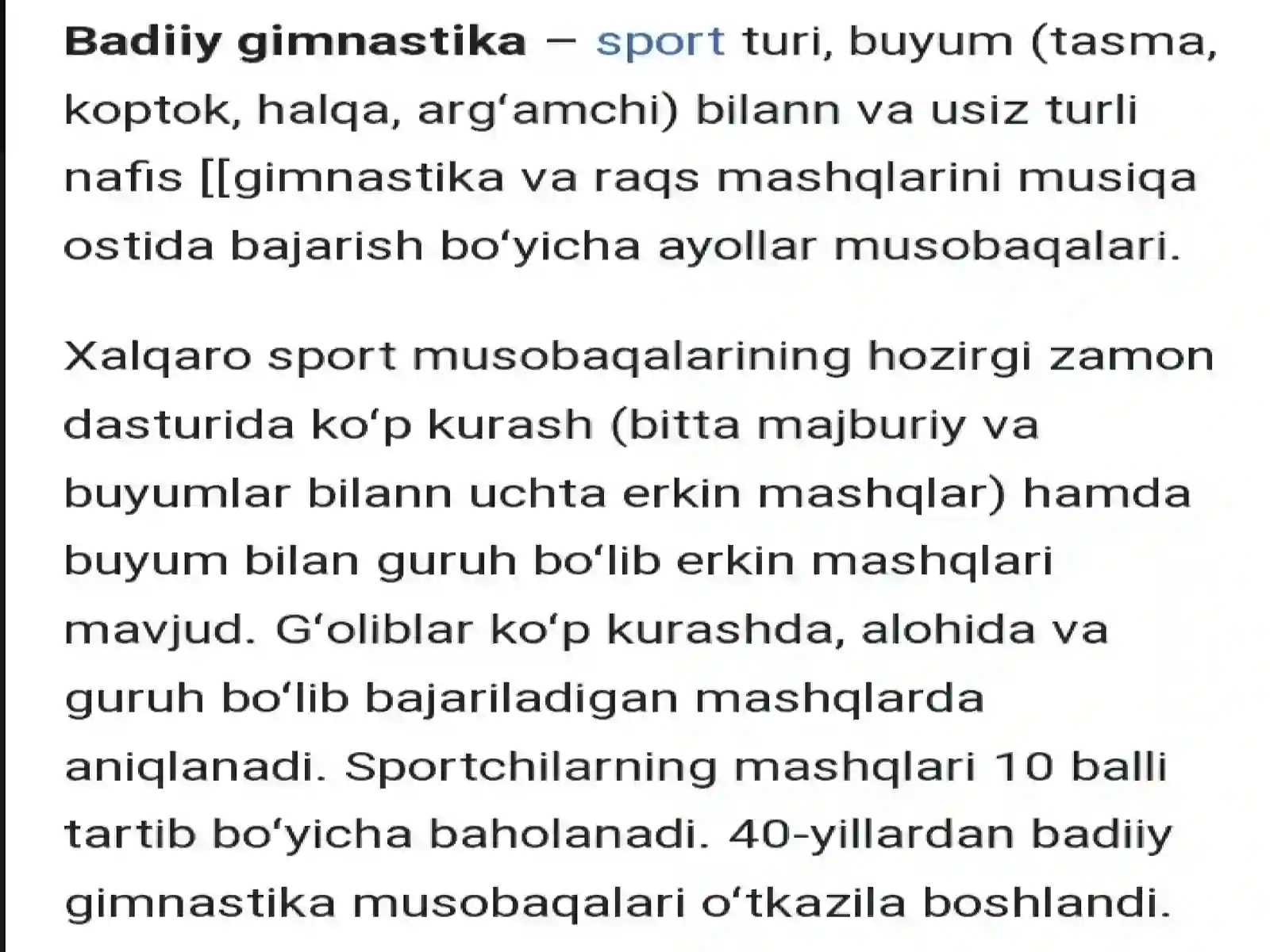 Badiiy gimnastika 2