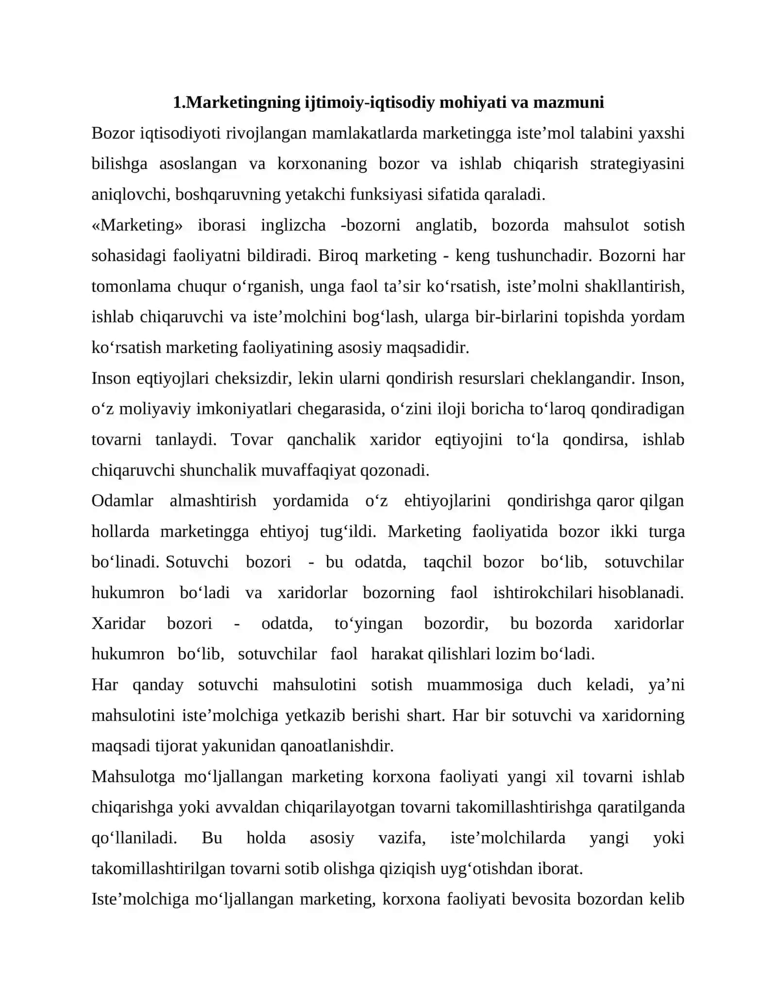 Savdo sohasida marketing tadqiqotlari 2