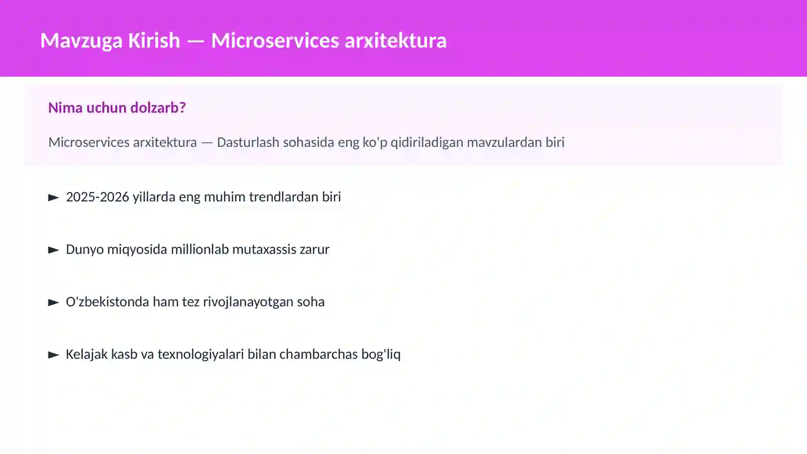 Microservices arxitektura 2