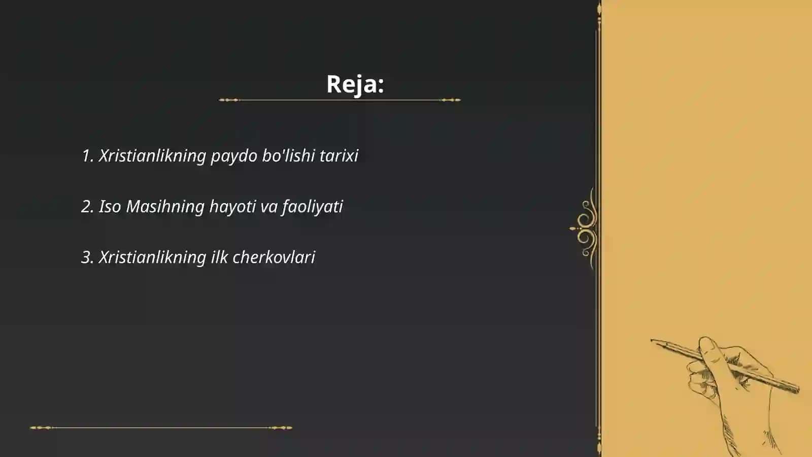 Xristianlikning paydo bo'lishi aqidalari asosiy ta'limotlari va manbalari 2