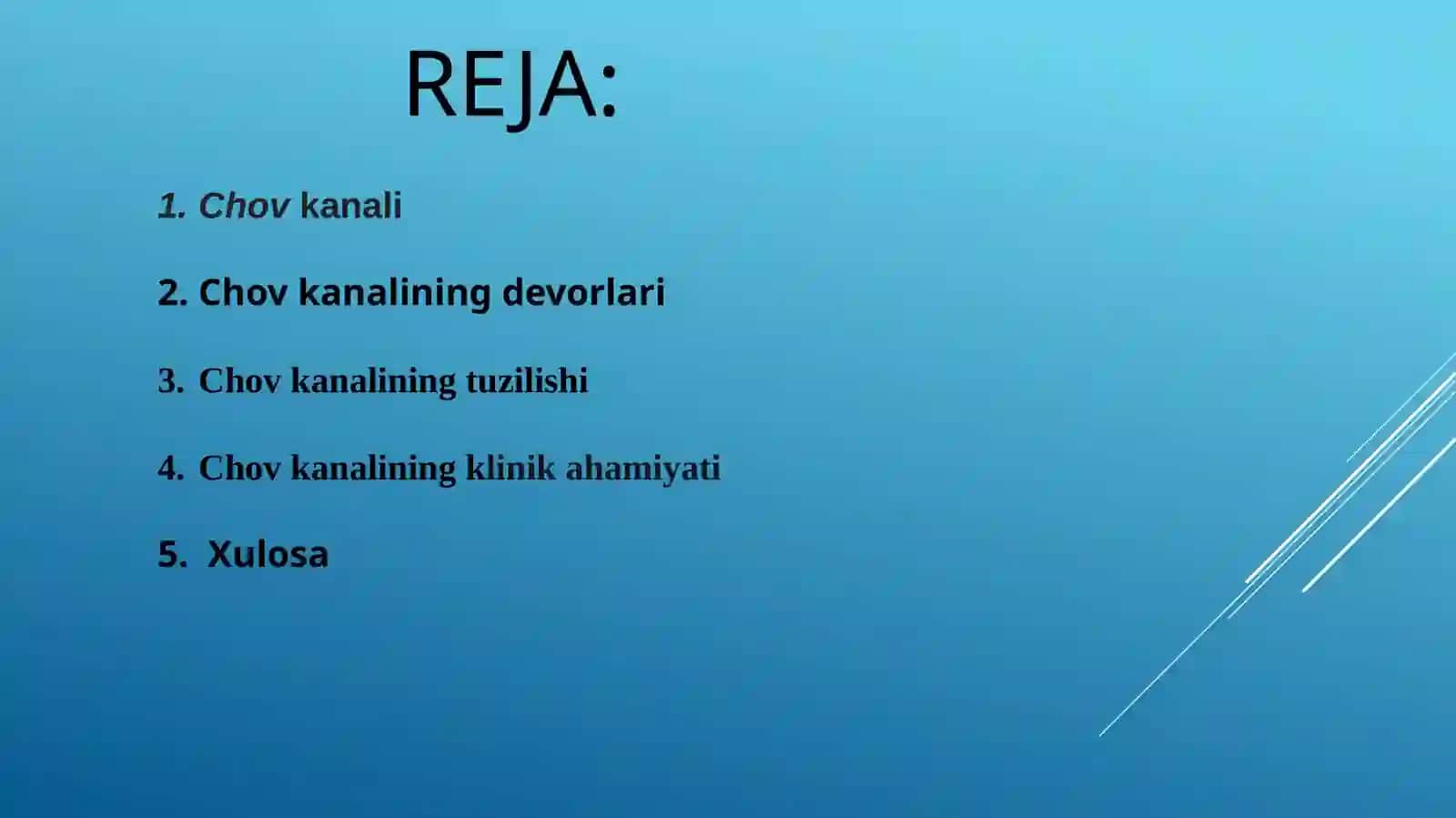 Chov Kanali Rivojlanishi 2