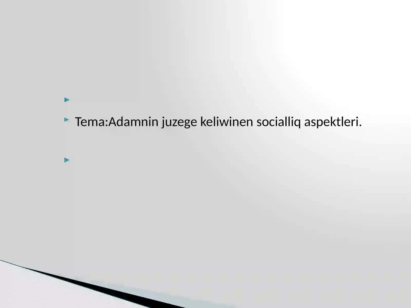 QDU Tariyx Arxeologiya qanigeligi 1-kurs studenti Jadigerov Daniyardin’ Insan evolyuciyasi 2