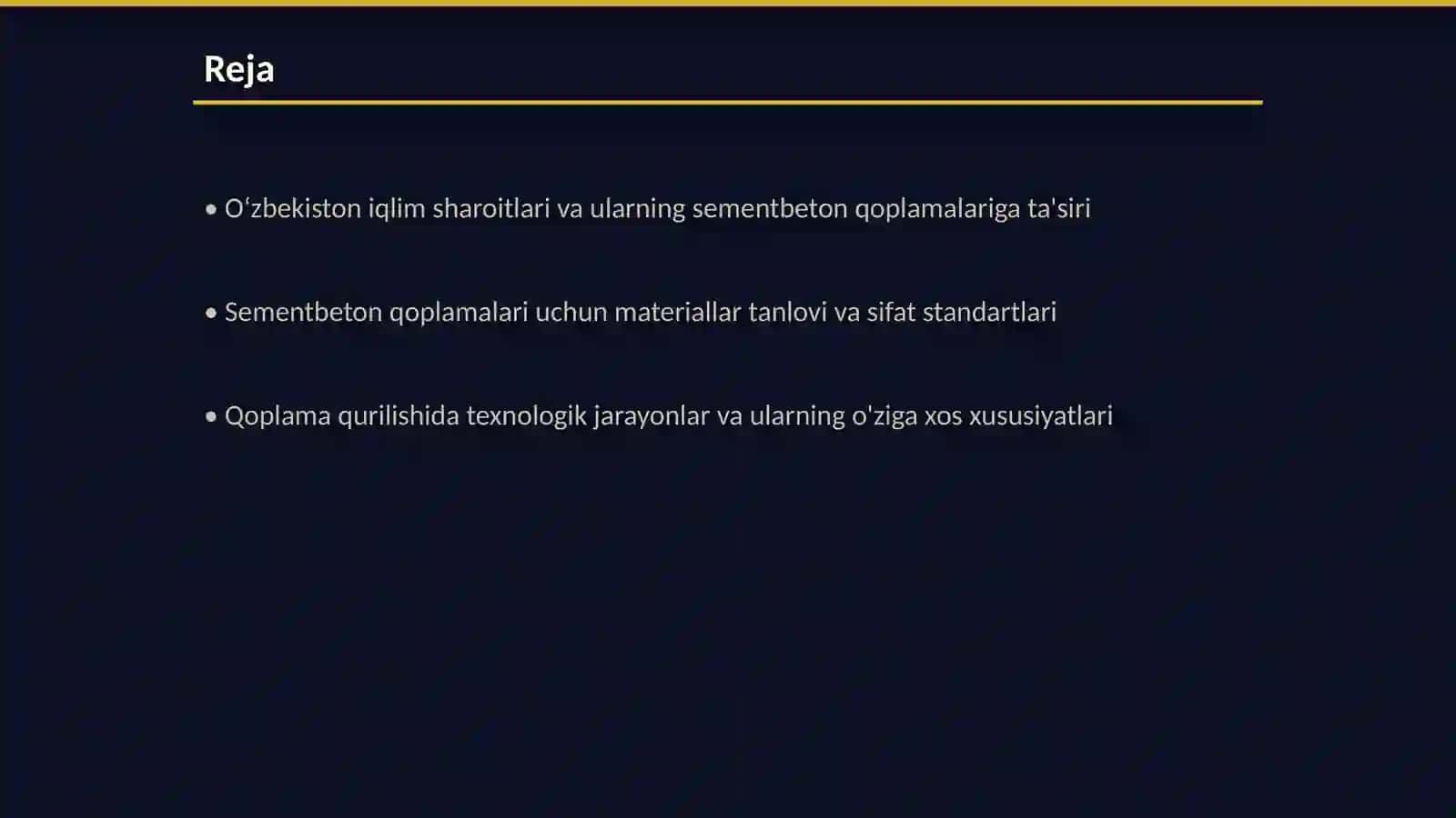 O‘zbekiston tabiiy-iqlim sharoitida sementbeton qoplamalarini qurishning o‘ziga xos tomonlari 2
